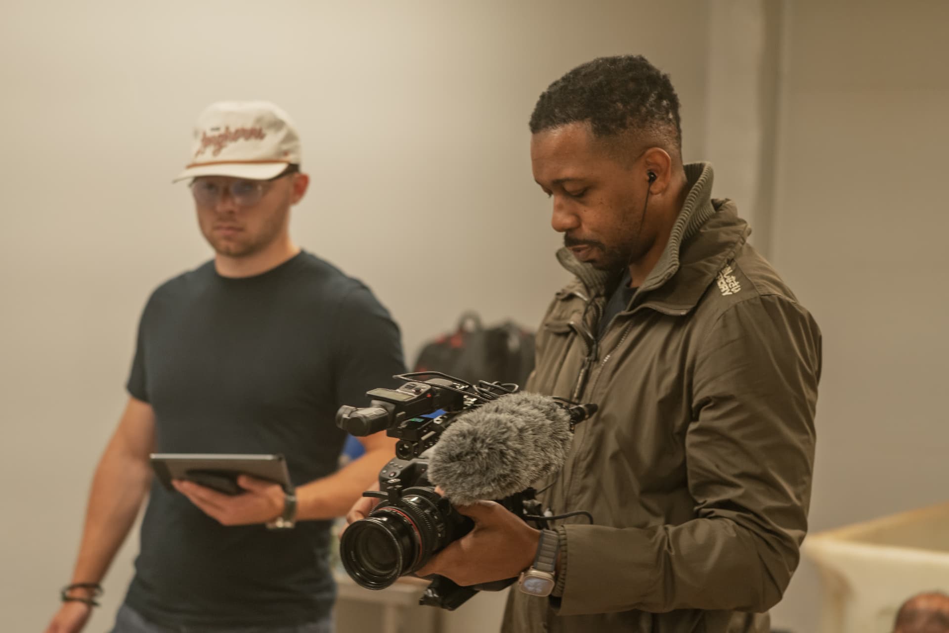 IAM Podcasts crew filming on location at an event
